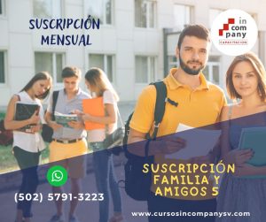 SUSCRIPCIÓN MENSUAL FAMILIA Y AMIGOS (5 MIEMBROS)